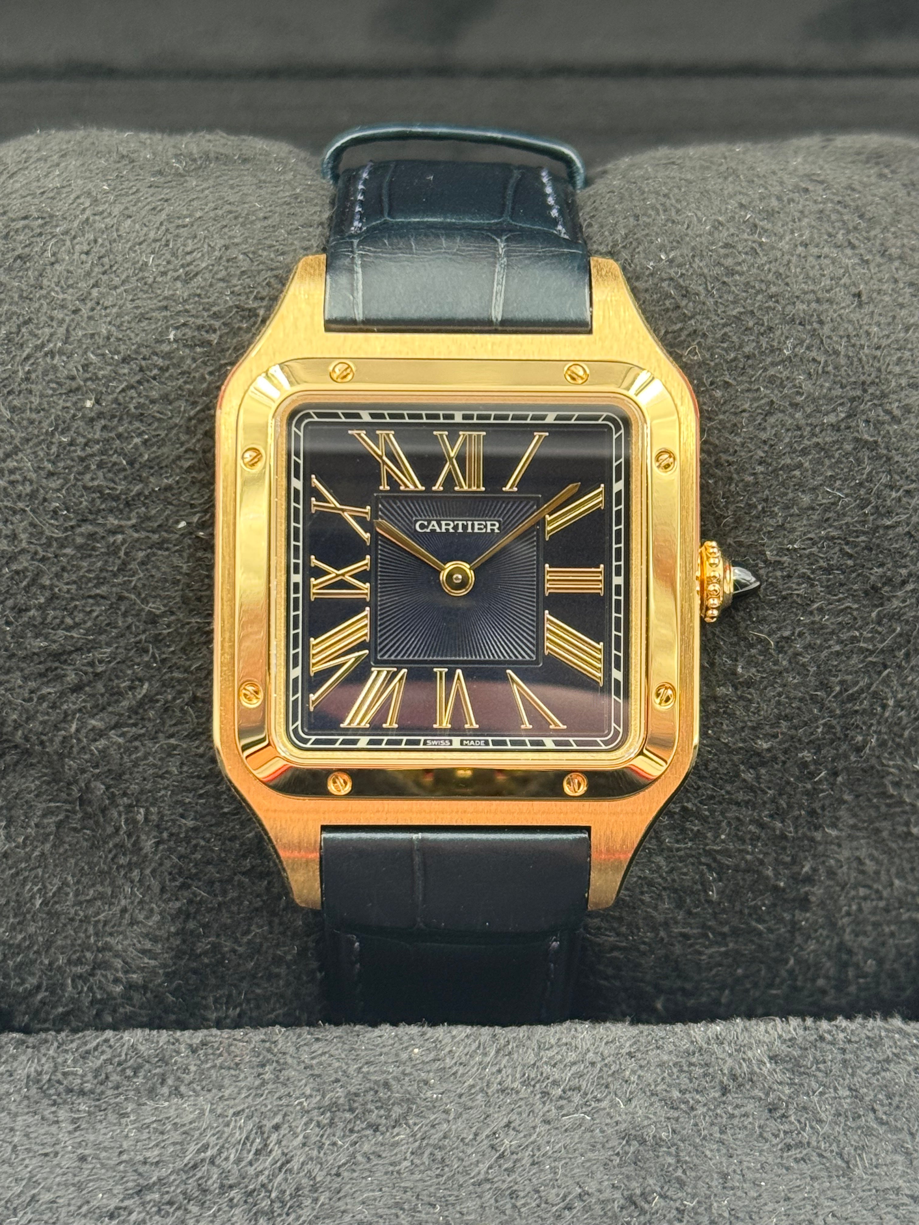 Cartier Santos Dumont 31.4mm Blue Dial Yellow Gold WGSA0115 Unworn 2025