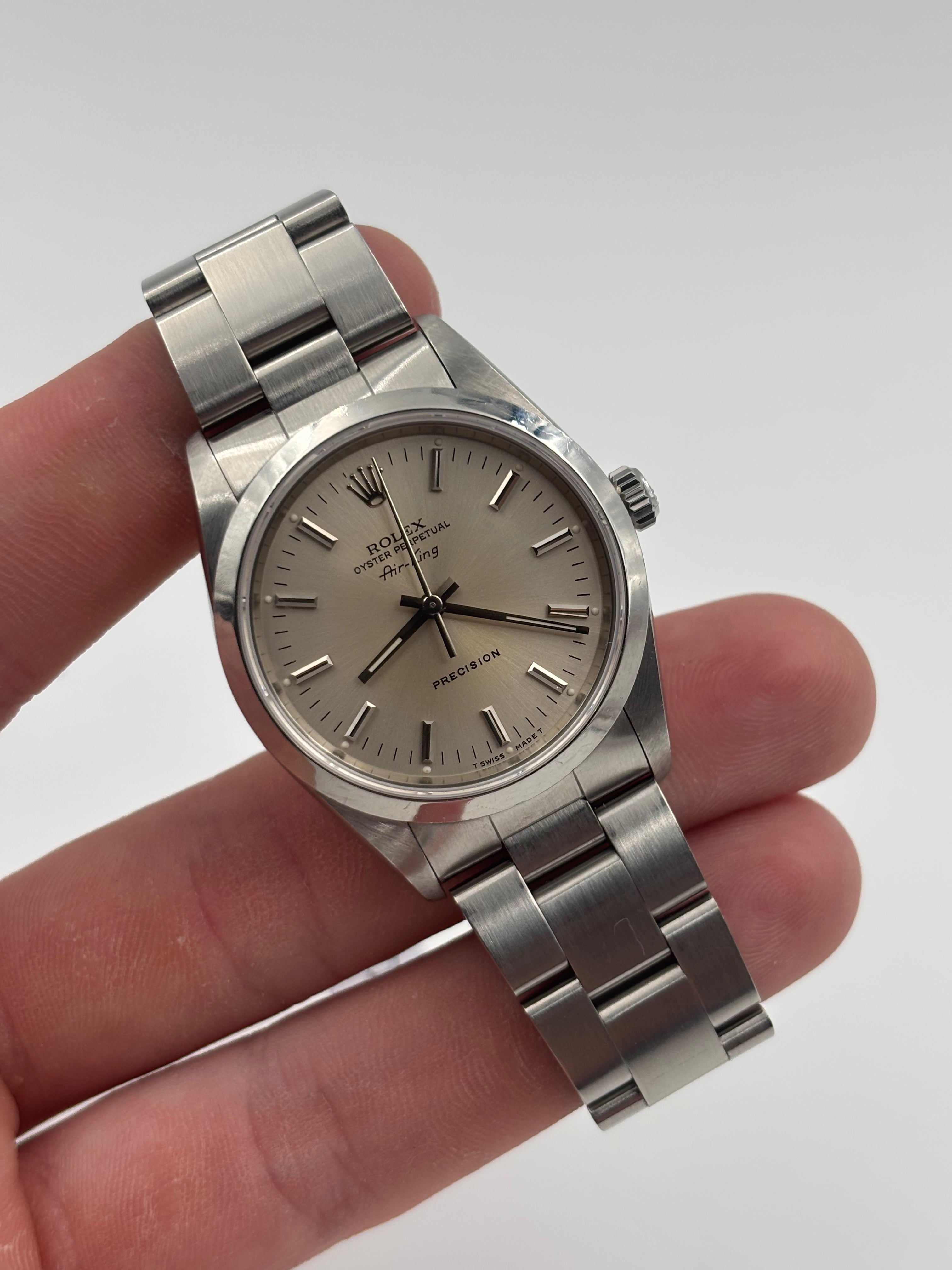 Rolex Airking 34mm Silver Dial Oyster Bracelet 14000