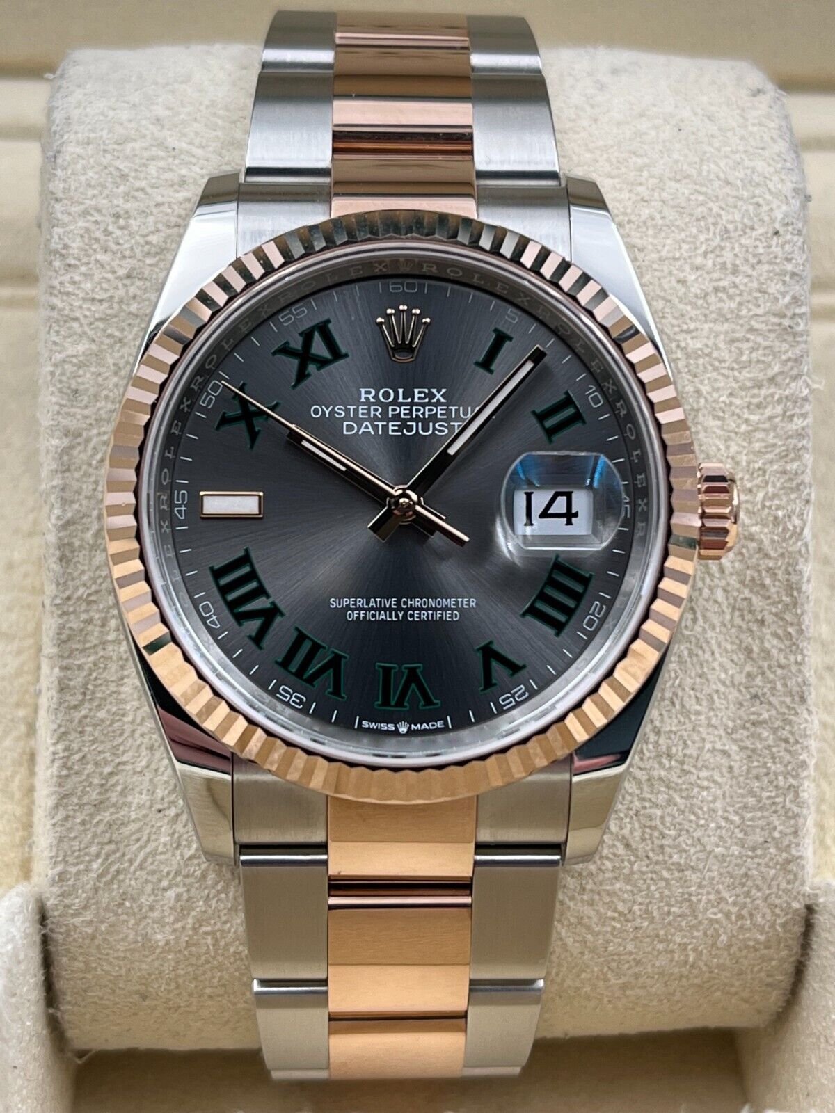 Rolex Datejust 36mm Fluted Wimbledon Dial Two Tone Oyster Bracelet 126231 Box & Papers 2025