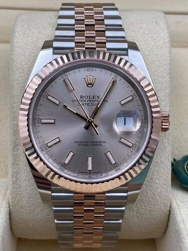Rolex Datejust 41mm Fluted Sundust Dial Two Tone Jubilee Bracelet 126331 Box & Papers 2025