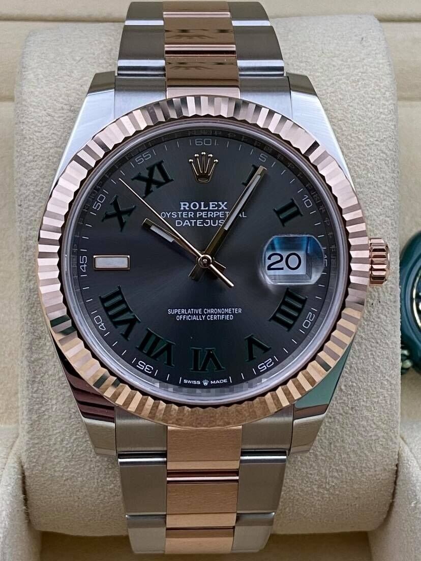Rolex Datejust 41mm Fluted Wimbledon Dial Two Tone Oyster Bracelet 126331 Box & Papers 2025