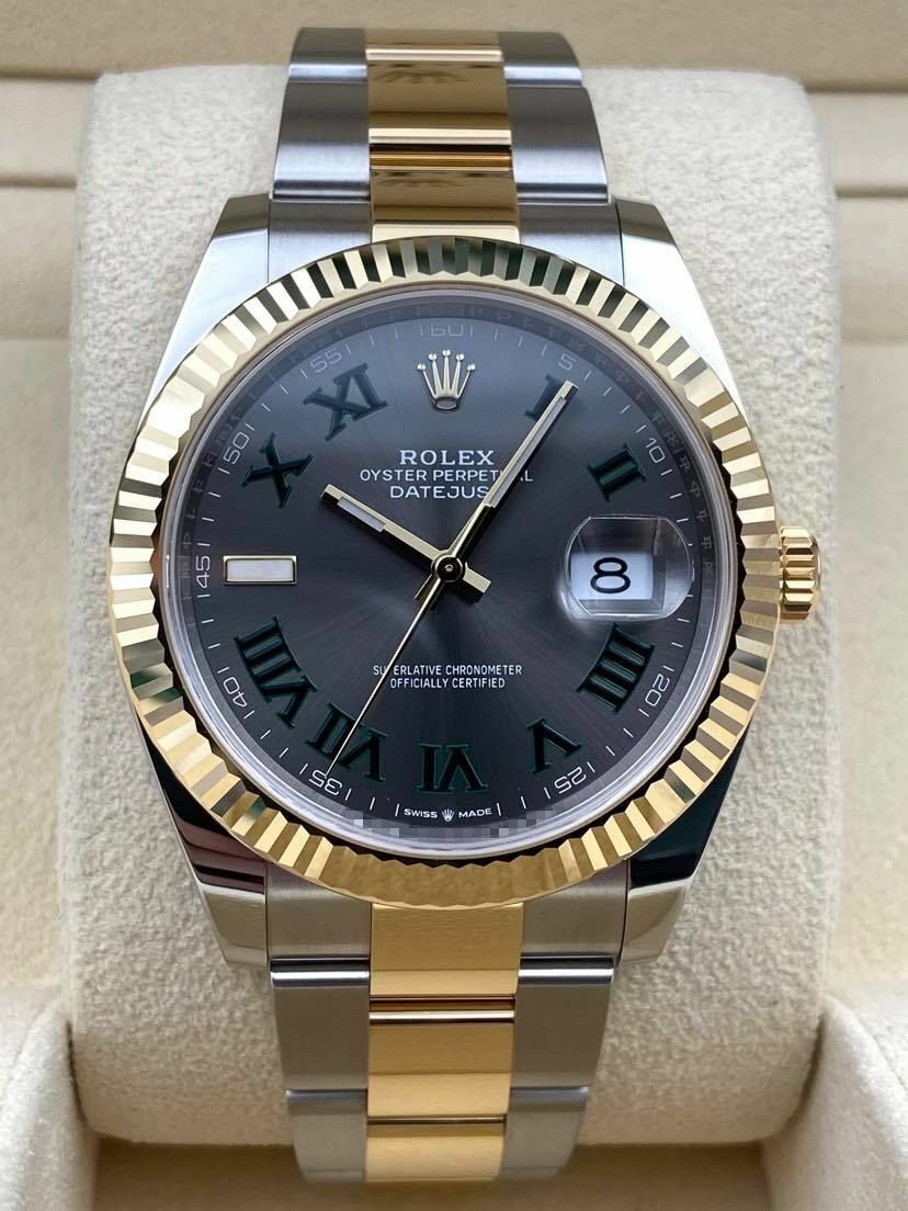 Rolex Datejust 41mm Fluted Wimbledon Dial Two Tone Oyster Bracelet 126333 Box & Papers 2025