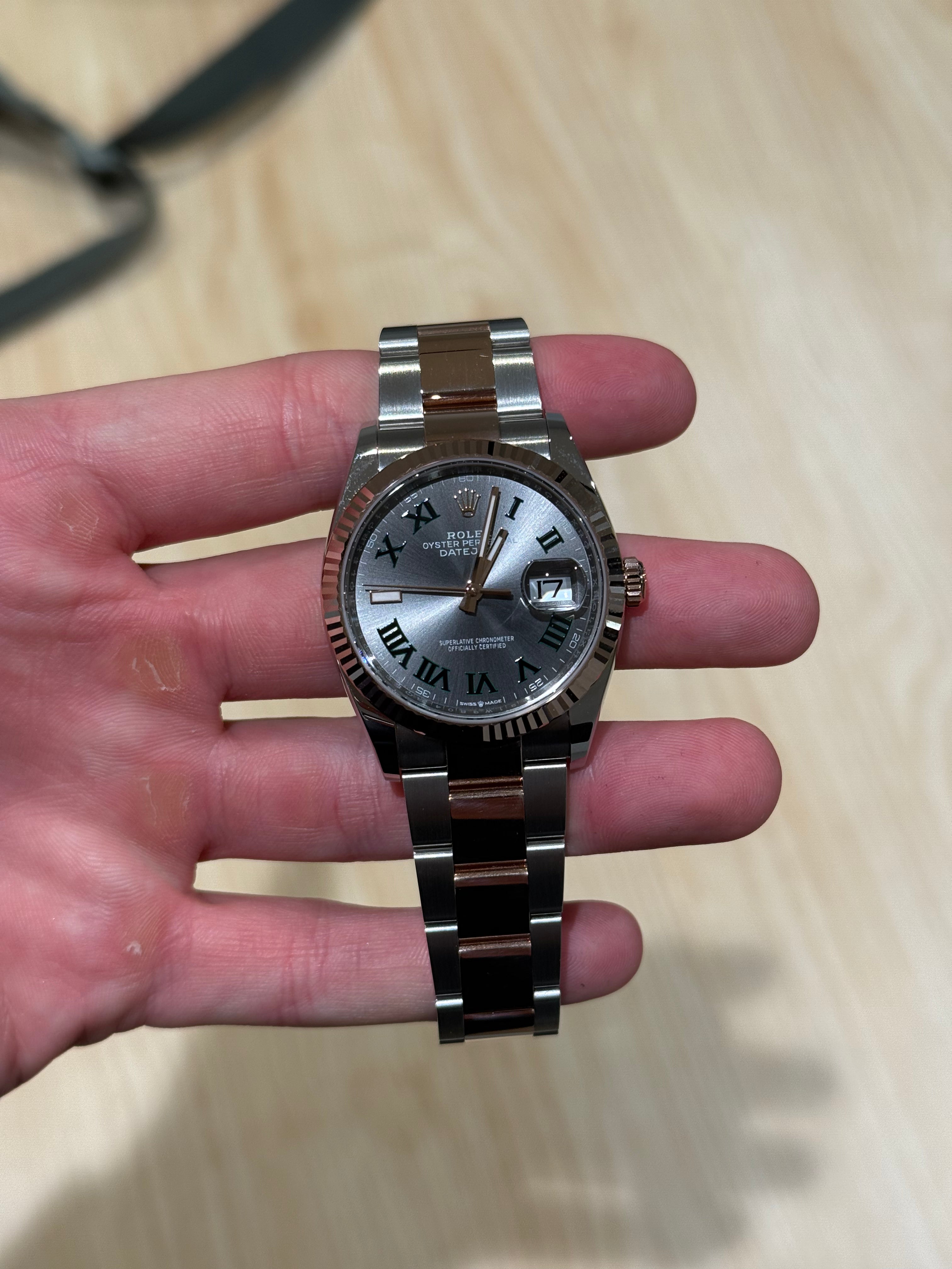 Rolex Datejust 41mm Wimbledon Dial Two Tone Jubilee Bracelet 126331 Box & Papers 2025