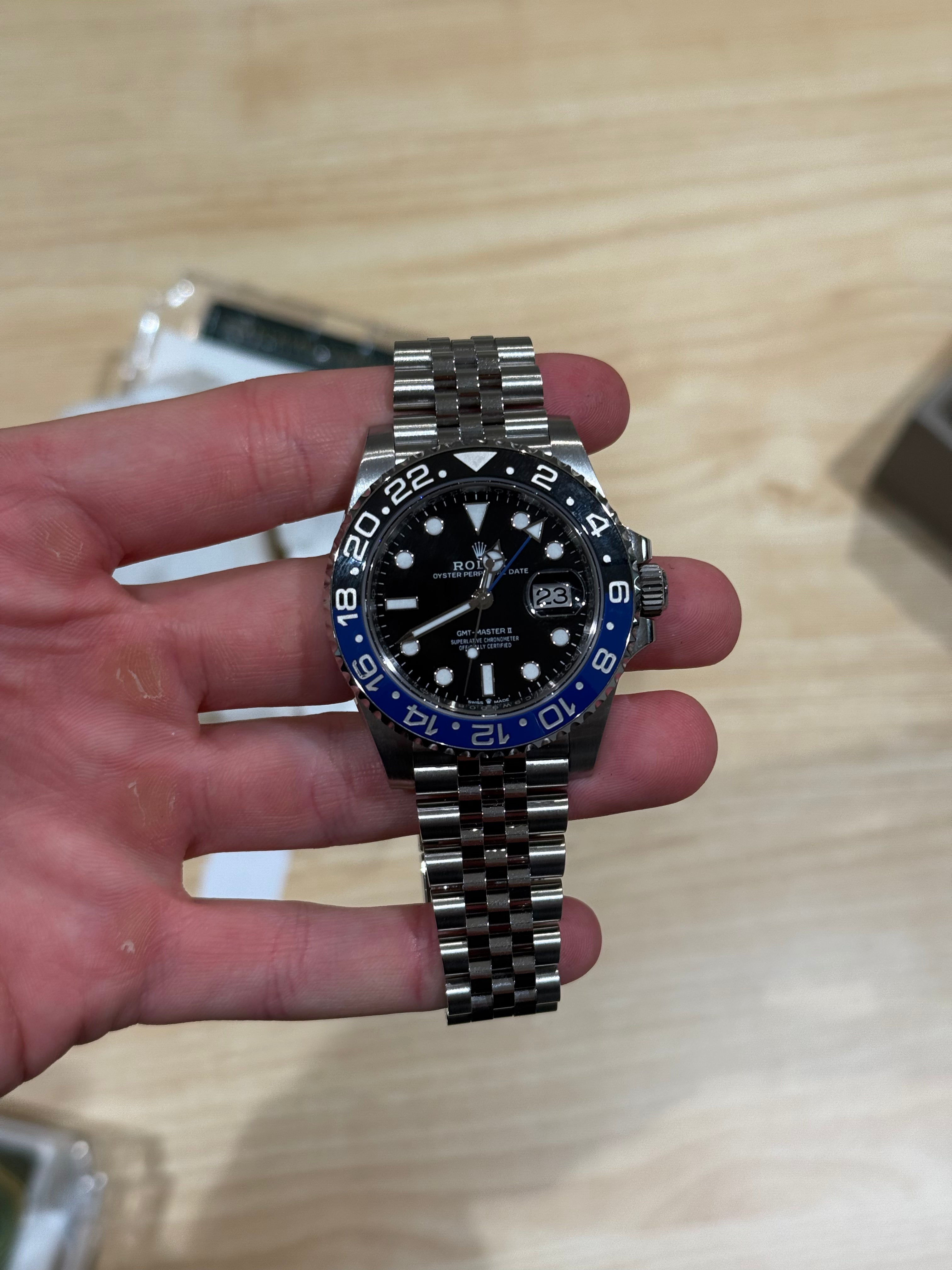 Rolex GMT-Master II Batman Jubilee Bracelet 126710BLNR Box & Papers 2025