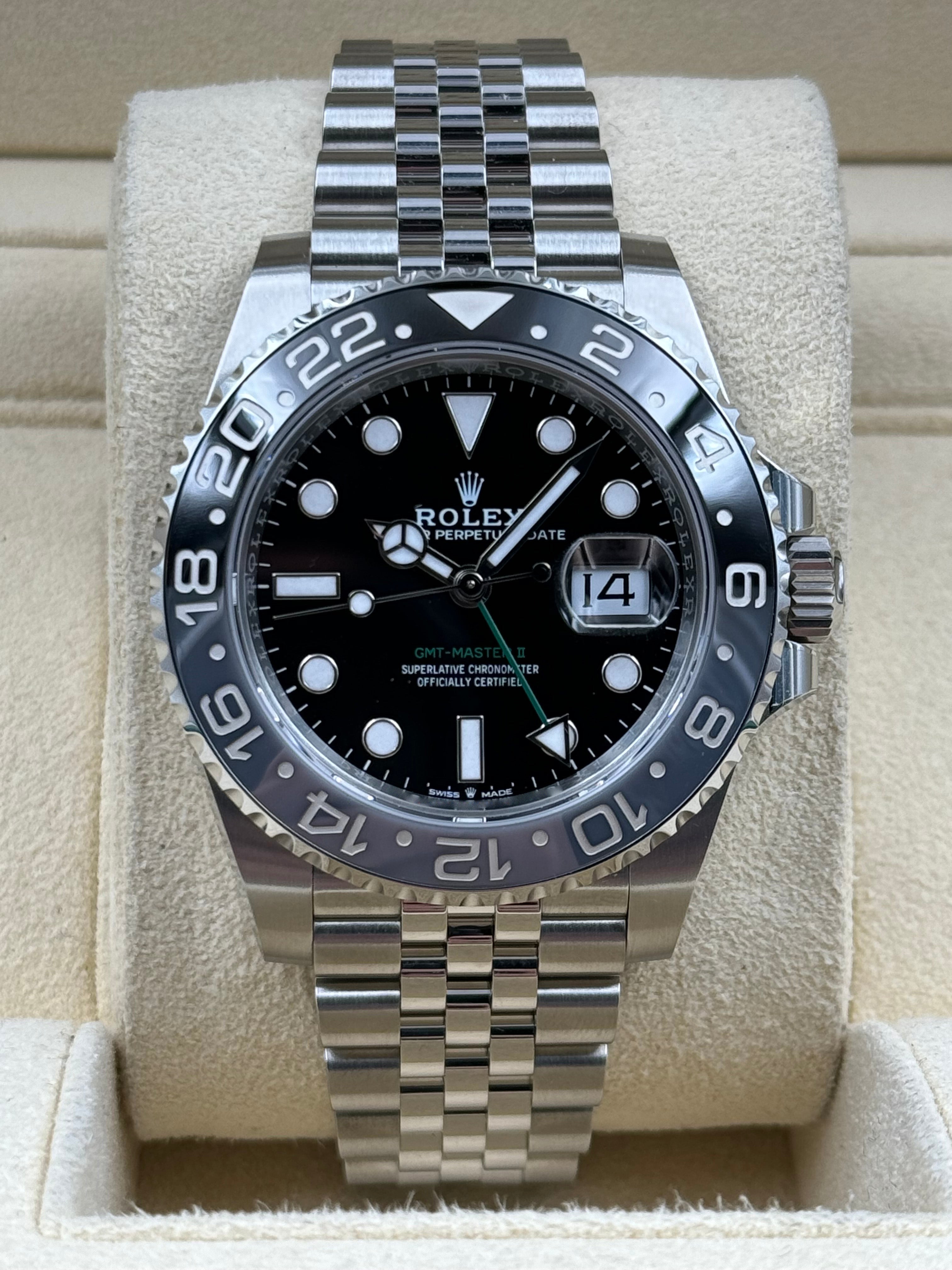 Rolex GMT-Master II Bruce Wayne Jubilee Bracelet 126710GRNR Box & Papers 2025