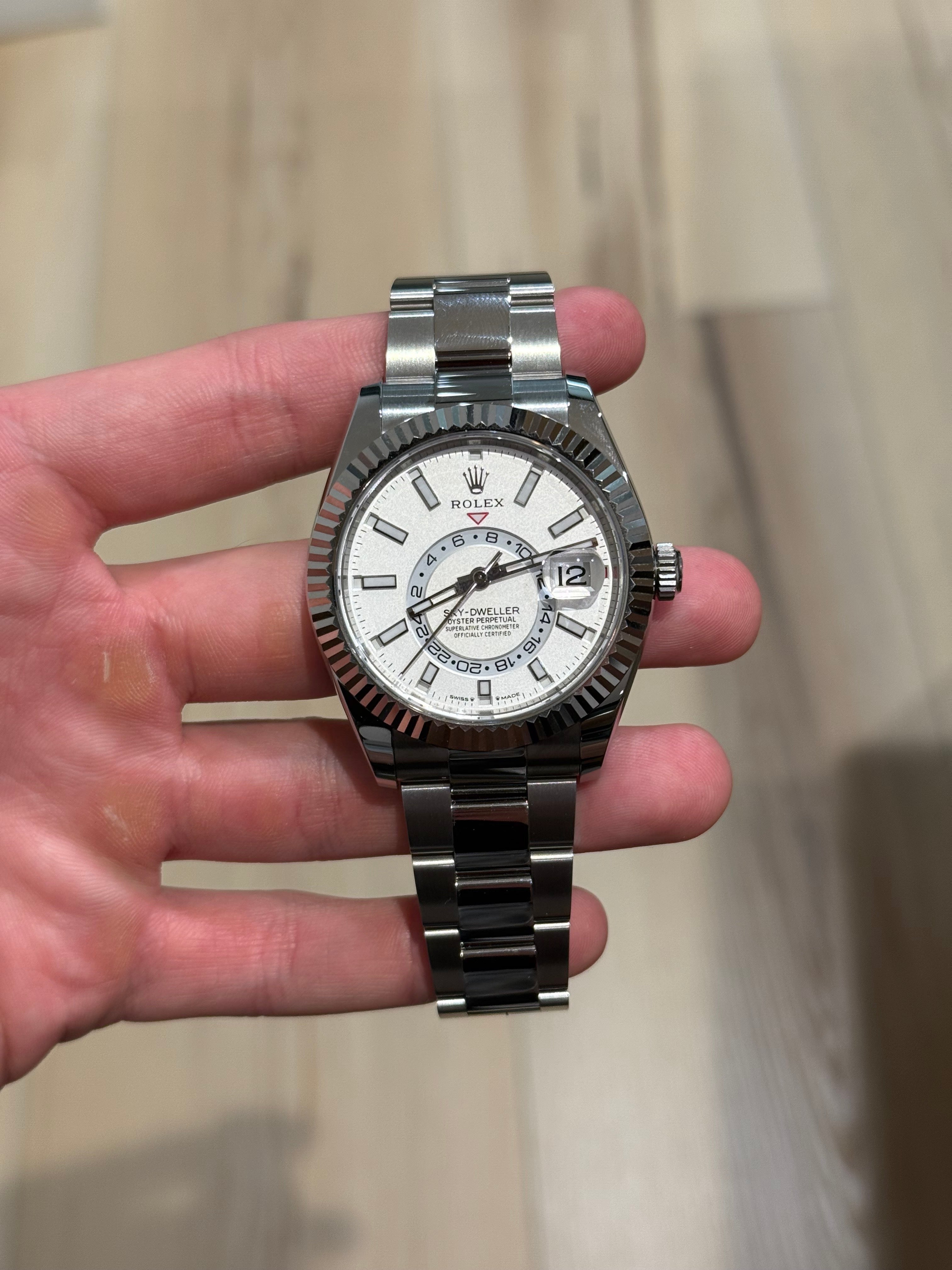 Rolex Skydweller White Dial Stainless Steel Oyster Bracelet 336934 Box & Papers 2024